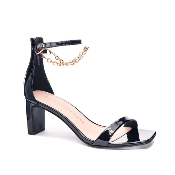 Chinese Laundry Yara Dress Sandal Patent Black Size 8.5 - Picture 1 of 9